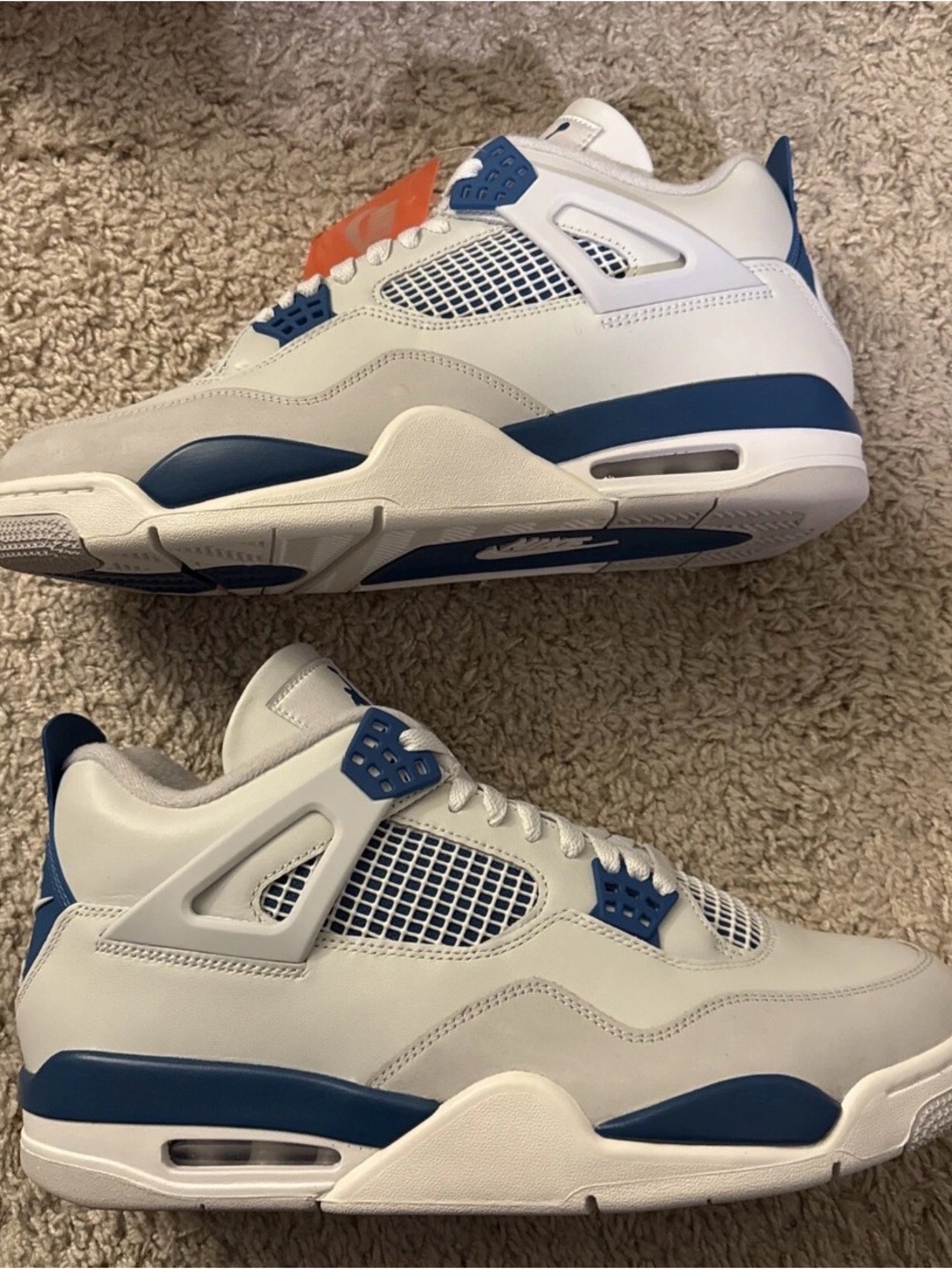 Nike Air Jordan 4 Retro Military Blue Basketball Sneakers